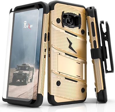 #ad ZIZO Bolt Samsung Galaxy S8 Holster Case with Tempered Glass. Kickstand amp; Lanyar $39.99
