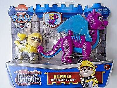 Nickelodeon Paw Patrol Rescue Knights Rubble amp; Dragon Blizzie $15.00