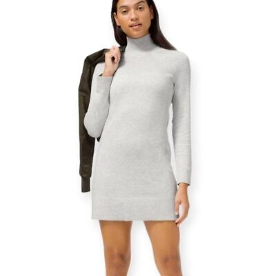 #ad Lululemon Grey Keep it Cozy Dress Heathered Core Ultra Light Grey Sz Small C $89.00