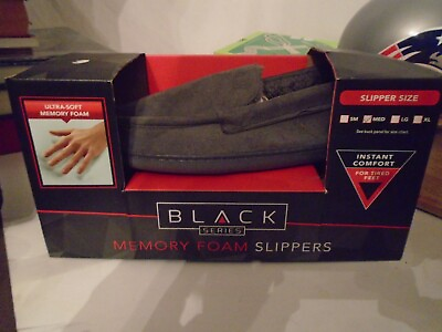 #ad Slippers MEMORY FOAM Black Series SIZE US Medium WOMAN#x27;S SIZE 8 9 MEN#x27;S 7 8 New $15.00