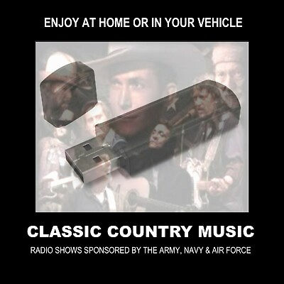 #ad CLASSIC COUNTY COUNTRY MUSIC. 58 HRS FROM THE 50#x27;s amp; 60#x27;s ON A USB FLASH DRIVE. $15.89
