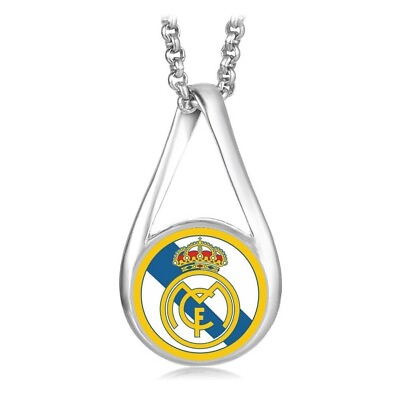#ad Real Madrid Soccer Womens Sterling Silver Link Chain Necklace With Pendant D28 $21.95