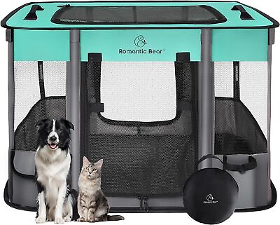 #ad 43#x27;#x27; Pet Exercise Playpen Kennel Foldable Dog Cat Puppy Tent Indoor Outdoor Cage $34.99