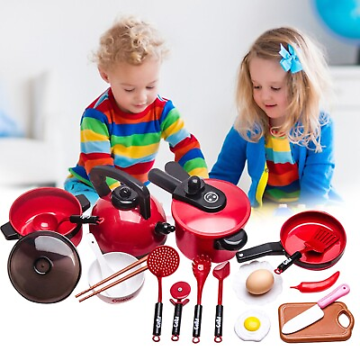 #ad Children#x27;s Toys Kitchen Toy Set Plastic Simulation Children#x27;s Cooking Toy Pot $20.09