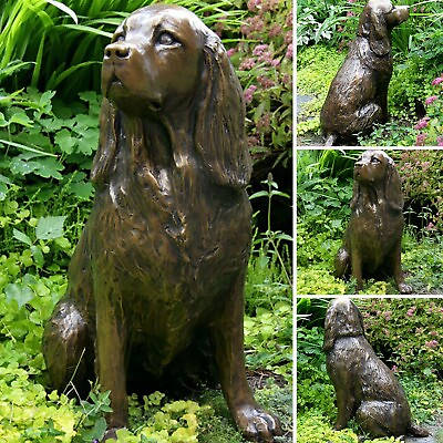 #ad Springer Spaniel Statue Garden Decor Resin Animal Dog Sculpture Yard Figurine $18.73