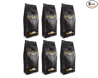 #ad Brickhouse Coffee Ground Coffee 12oz bag Dark Roast 6 pack $39.99