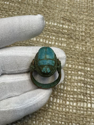 #ad Copper ring with an Egyptian scarab one of the authentic Egyptian artifacts BC $149.00