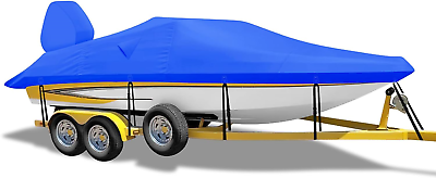 #ad 600D Heavy Duty Boat Cover 16 18.5 ft Fits V Hull Boat Bass Tracker Boat Foot $120.47