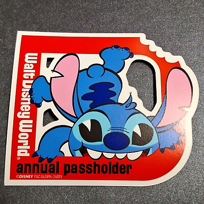 #ad *READ* Aftermarket Walt Disney Annual Passholder Stitch in 2024 magnet $9.95