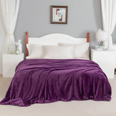 #ad 2022 Home Coral Velvet Check Sofa Blanket 230x250cm Extra Large Blanket Top $107.76