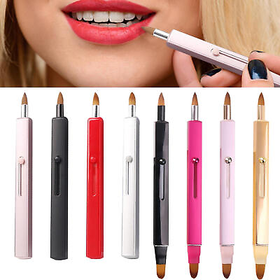#ad Lip Brush for Lipstick Double Ended Retractable Makeup Brush with Lid $9.79