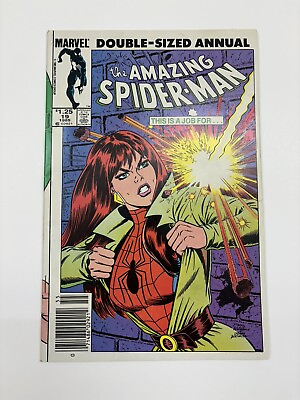 #ad Amazing Spider Man Annual #19 Marvel 1985 Newsstand 1st Alistair Smythe $3.99