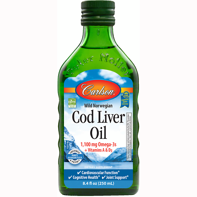 #ad Carlson Wild Norwegian Cod Liver Oil 8.4 fl oz Liq $31.10