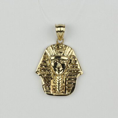 #ad 10k Yellow Gold Unisex quot;King Tutquot; Egyptian Necklace Pendant $169.00