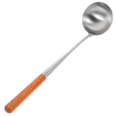 #ad Porridge Spoon Wood Kitchen Serving Utensils Stainless Steel Wok $14.95