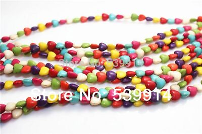#ad Multicolor Heart Shape Crafting Beads Diy Accessory Jewelry Making Bead 100pcs $18.60