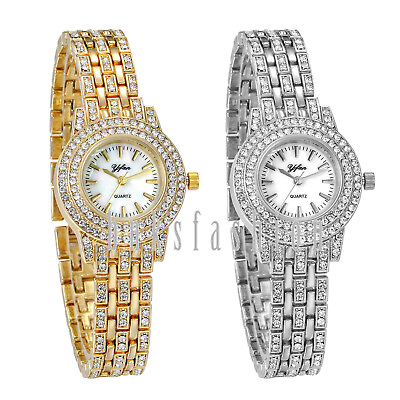 #ad Women Luxury Watch Ladies Bling Rhinestone Dial Analog Quartz Dress Wristwatch $11.99