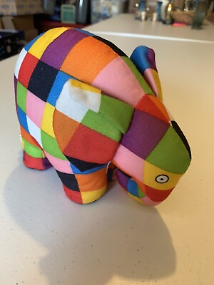 #ad Plush Soft Toy Classic Elmer The Patchwork Elephant $16.99