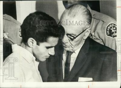 #ad 1968 Press Photo Sirhan B Sirhan with Attorney in Kennedy Assassination Trial $16.99
