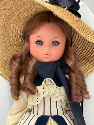 #ad Vintage 17 quot; Zanini Zambelli Doll Italy with sleepy eyes amp; rooted hair $70.00