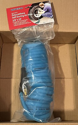 #ad Universal 3 8” x 25’ Air Hose Heavy Duty Self Storing 6” Supply End New $26.00