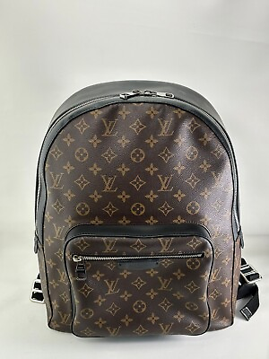 #ad Authentic Louis Vuitton Josh Monogram Canvas Black Leather Travel Backpack Bag $1700.00