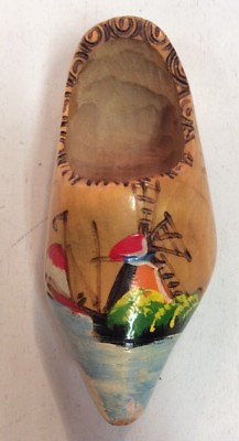 #ad Hand Painted Hand Crafted Decorative Wooden Left Shoe RecycledFashionShop $24.99