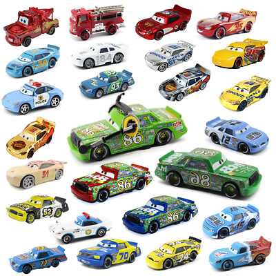 #ad 1:55 Disney Pixar Toy Cars No.86 Chick Hicks No.43 King Jackson Cruz Racer Gift $8.18
