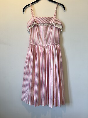 #ad Adorable Barbie Pink Vintage Cotton Sundress With Trim Mint Condition $125.00