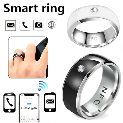 #ad Multifunctional Magic NFC Smart Ring Wearable For Android IOS Mobile Phone Rings $1.95