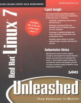 #ad Red Hat Linux 7 Unleashed by Ball William Mixed media product Book The Fast $11.98