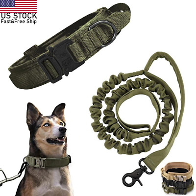 #ad 2quot; Wide Tactical Heavy Duty Nylon Large Dog Collar K9 Military with Metal Buckle $12.34