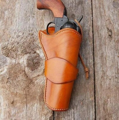 #ad #ad Western Holster Belt PU Brown Tooled Gun Belt Hand Made Cowboy Revolver Pistol $16.58
