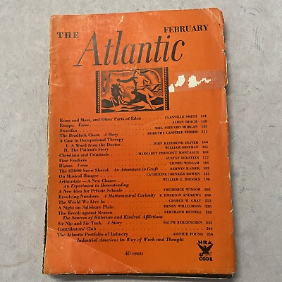 #ad The Atlantic magazine February 1935 $6.00