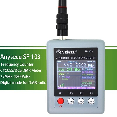 #ad Portable Frequency Counter SF 103 2MHz 2.8GHz CTCCSS DCS Signal Testable Meter $56.39