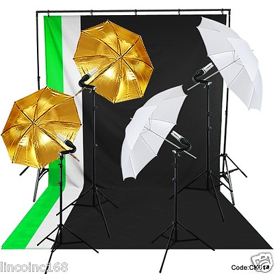 #ad Linco Studio Photography Studio Lighting and Background Kit w Muslin Backdrops 1 $149.99