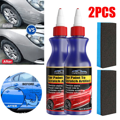 #ad 2PCS Auto Car Scratch Remover Kit for Deep Scratches Paint Restorer Repair Wax $12.48