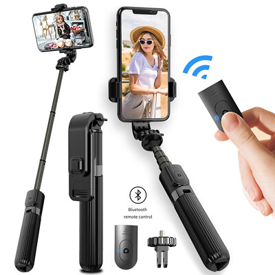 #ad Long Selfie Stick 3in1 Stable Tripod Stand with 2x Remotes for iPhone Cam Gopro $26.85