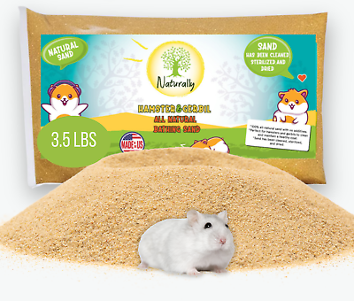 #ad 3.5 lb Bag Hamster or Gerbil Bathing Sand Litter All Natural Dry Desert Sand $14.99