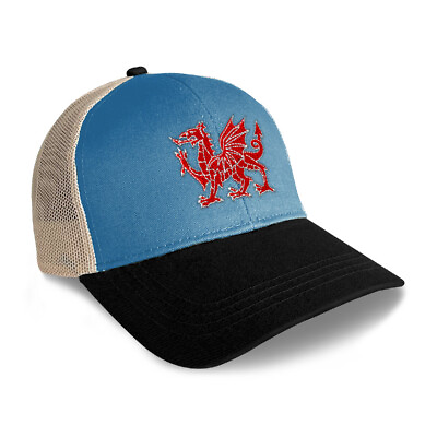 #ad Trucker Hat for Men amp; Women Welsh Dragon Cotton Snapback Baseball Cap $22.99