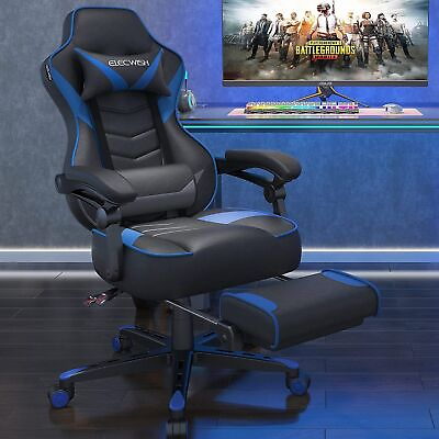 #ad ELECWISH Gaming Chair Racing Computer Swivel Seat Recliner Footrest Ergonomic $149.99
