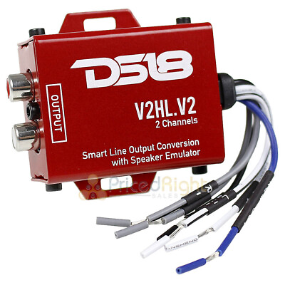 #ad DS18 2 Channel Hi Low Line Output Converter Speaker Emulator V2HL.V2 $24.95