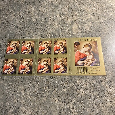 #ad #4424a SASSOFERRATO HEARST CASTLE CHRISTMAS Pane of 20 44 Cent Stamps MNH 2008 $15.00