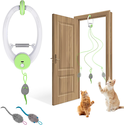 #ad Cat Toy Interactive for Indoor Cats Smart USB Rechargeable Door Hanging Automat $35.88