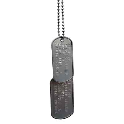 #ad BIG BOSS US Military Dog Tags Necklace Pendant Gaming Gift Collector Replica GBP 5.99