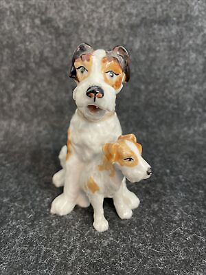 #ad Hand Painted Terrier With Puppy Porcelain Figurine Small Dog Pup $14.95