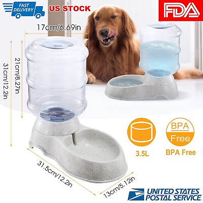 #ad Automatic Pet Water Dispenser Dog Cat Feeder Drinking Bottle Fountain Bowl Dish $21.78