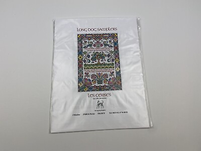 #ad Long Dog Samplers Les Cerises Counted Cross Stitch Pattern Sampler $36.00