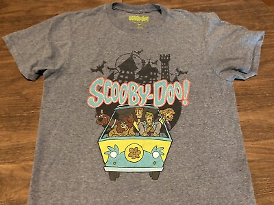 #ad Scooby Doo Mystery Machine Medium Blue T Shirt $24.00