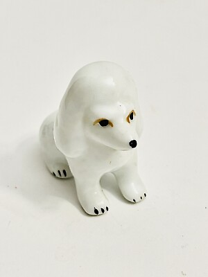 #ad Vintage White Lefton 50s 60s Poodle Porcelain figurine $11.00